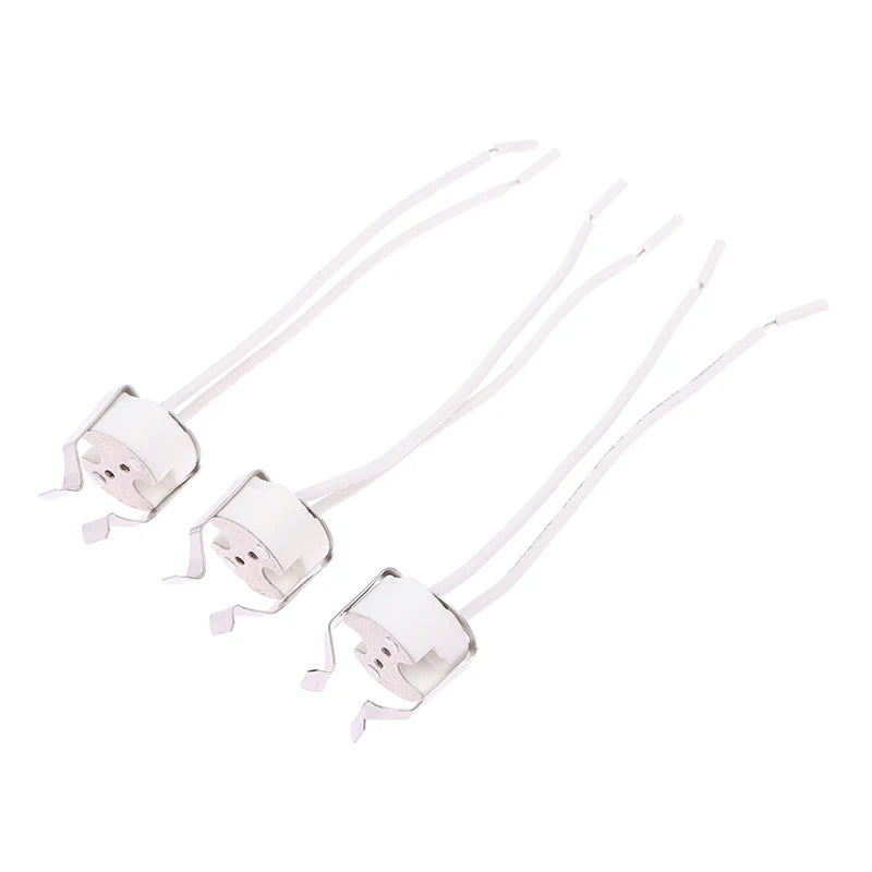 3PCS MR16 GU5.3 G5.3 Lamp Holder Bulb Base with Wire Ceramic Halogen Socket Pottery Connector 250V Led Light New Oasis Select