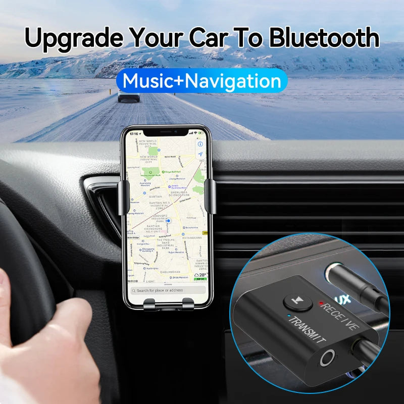 2 IN 1 Car Audio Transmitter Receiver 3.5mm AUX Jack RCA USB Dongle With MIC Music Wireless Adapter For Car/Wired Speaker/TV/PC Oasis Select