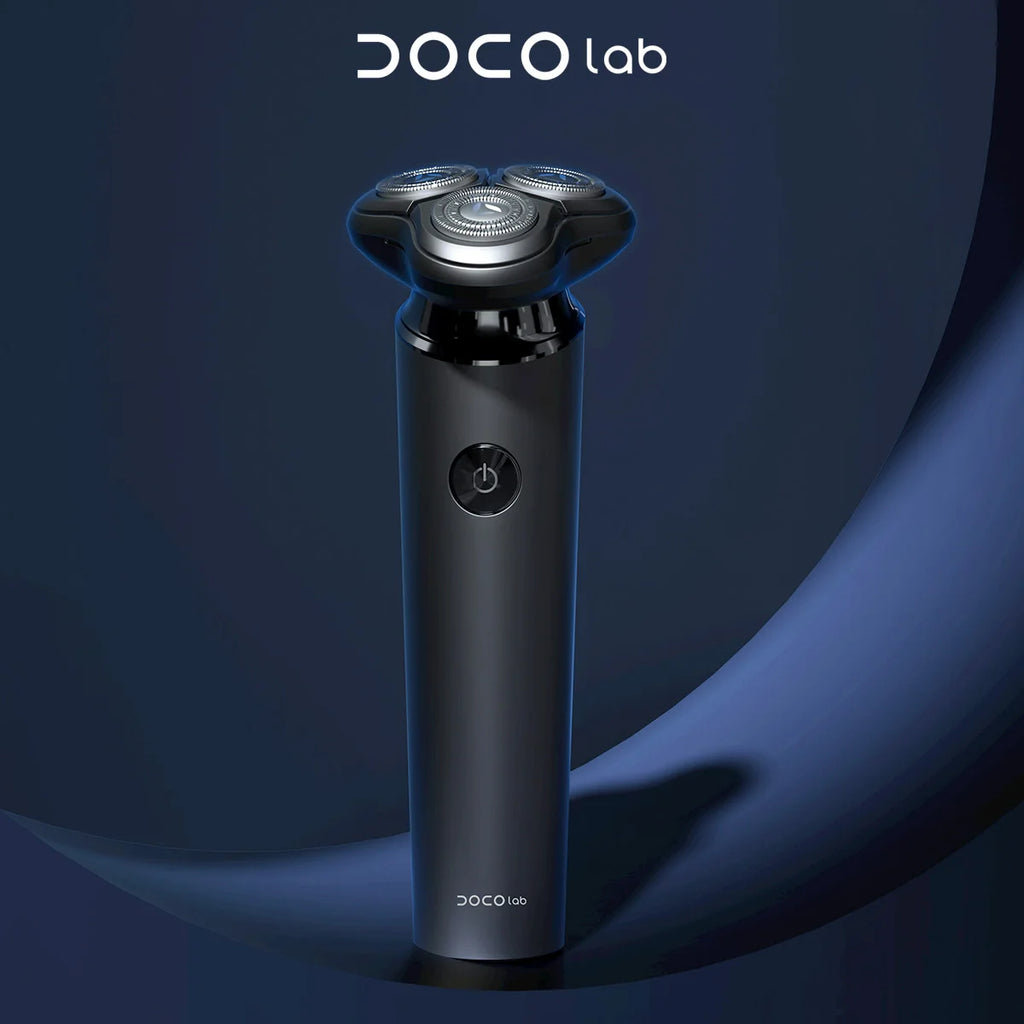 DOCOLAB Electrical Rotary Shaver for Men 3D Floating Blade Washable Type-C USB Rechargeable Shaving Beard Machine Oasis Select