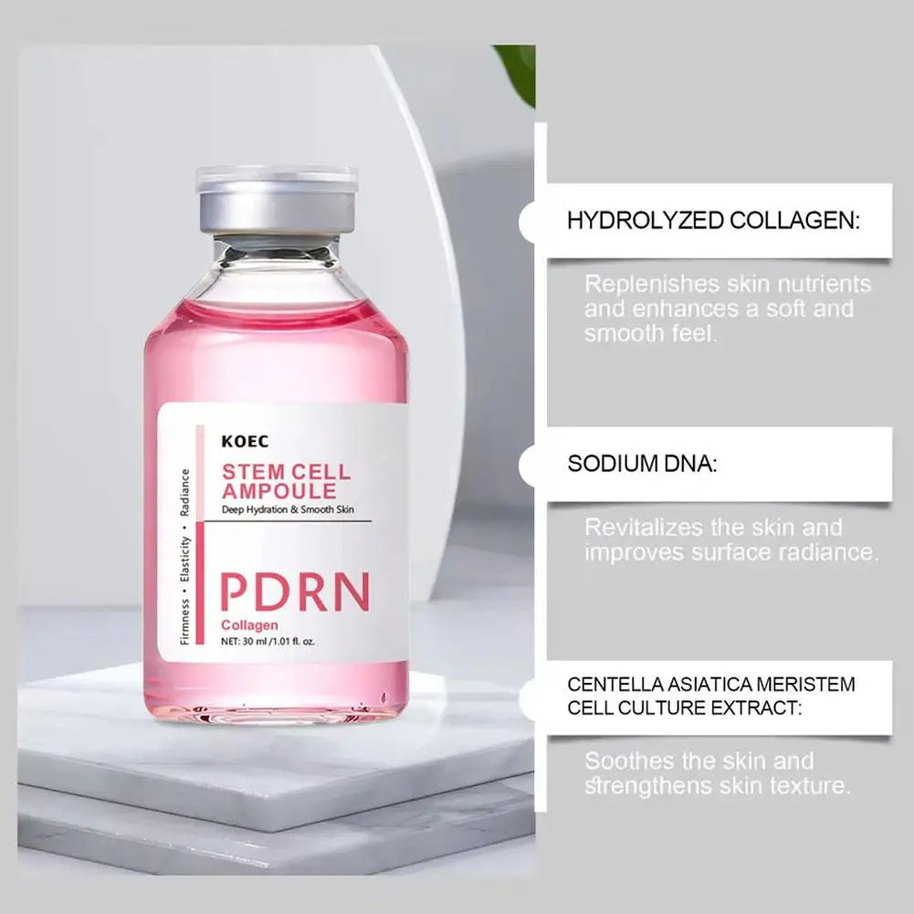 PDRN Moisturizing Face Serum Collagen Boost Deep Hydrating Plumping Effect Brightening Skin Barrier Repair Ampoule Skincare 30ml Oasis Select