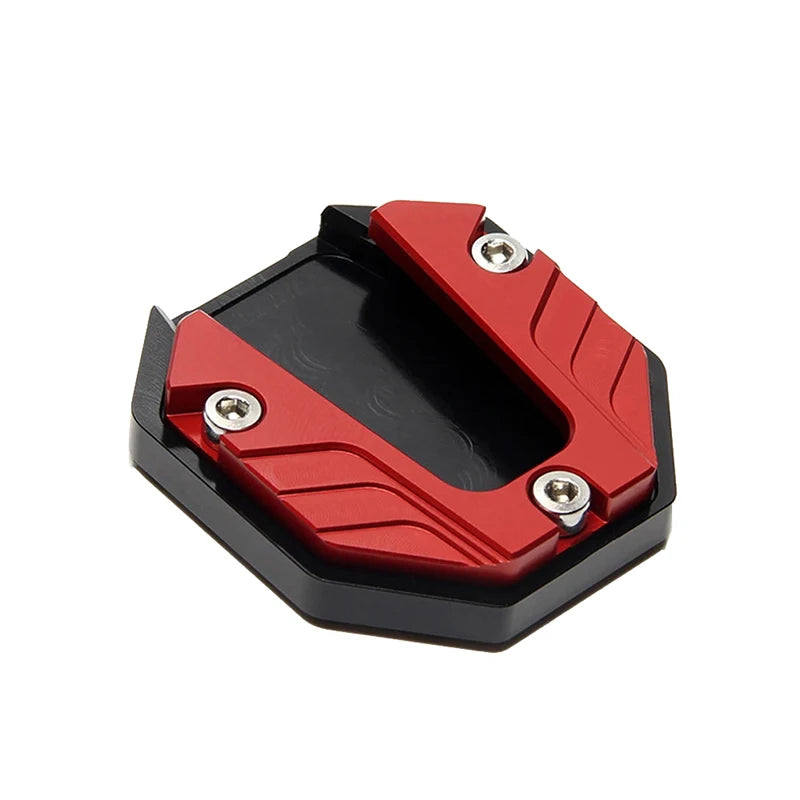 Universal Scooter Motorcycle Bike Kickstand Extender Foot Side Stand Extension Pad Support Plate Anti-skid Enlarged Base Oasis Select Red