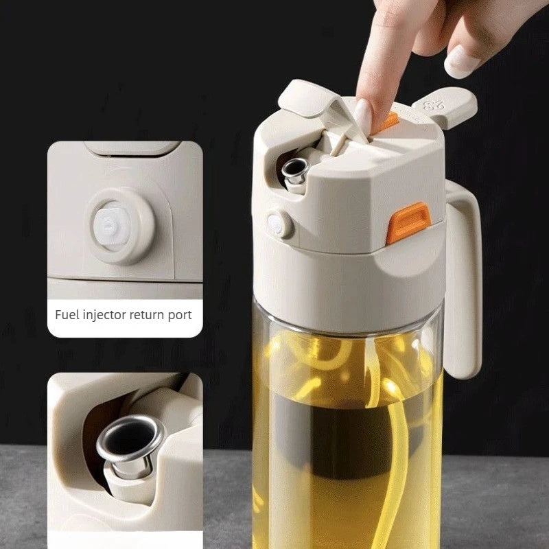 Spray Dual-use Oil Spray Bottle Household Kitchen No Oil Hanging Seasoning Bottle Oil Tank Glass Spray Kitchen Tools Oasis Select