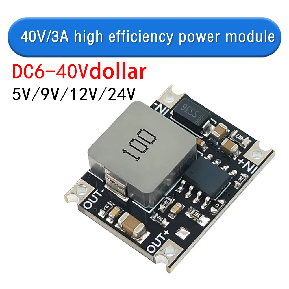 3A Mini DC-DC Buck Step Down Converter Module 6V-40V to 5V 9V 12V 24V Voltage Regulator PCB Power Supply Board Oasis Select