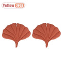 1-8PCS Thick Cotton Leaf Shape Pet Mat Cat Bed Dog Crate Pad for Cage Soft Washable Anti Slip Floor Mat for Puppy Kitten Oasis Select Yellow-2PCS
