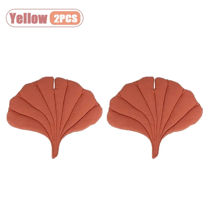 1-8PCS Thick Cotton Leaf Shape Pet Mat Cat Bed Dog Crate Pad for Cage Soft Washable Anti Slip Floor Mat for Puppy Kitten Oasis Select Yellow-2PCS