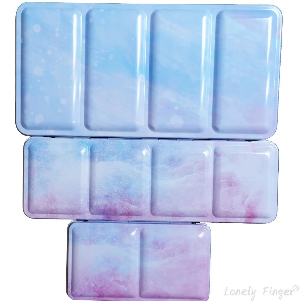 Empty Watercolor Palette Mix Set, Metal Watercolor Paint Case with Lid, Paint Box for Travel Gouache Oil Painting Oasis Select