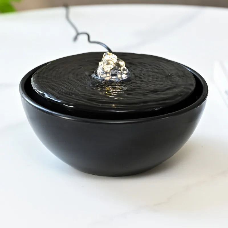 Compact Minimalist Waterfall Fountain Indoor Living Room Desktop Circulating Water Decor Office Landscape Waterfall Accessory Oasis Select