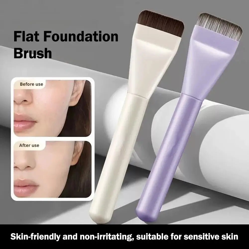 Flat-Head Foundation Brush – Ultra-Thin Traceless Makeup Tool Foundation Makeup Brush Oasis Select