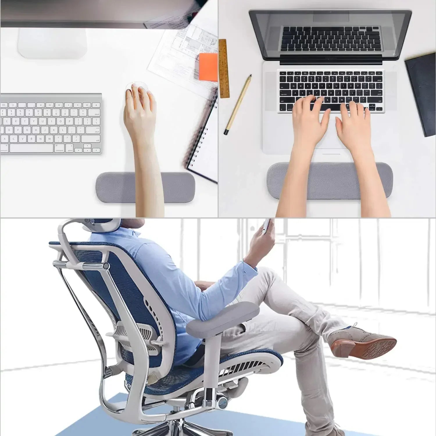2PCS Soft Armrest Cushion Memory Foam Home/Office Chair Arm Rest Covers Computer Gaming Elbow Cushion,Removable Washable Oasis Select