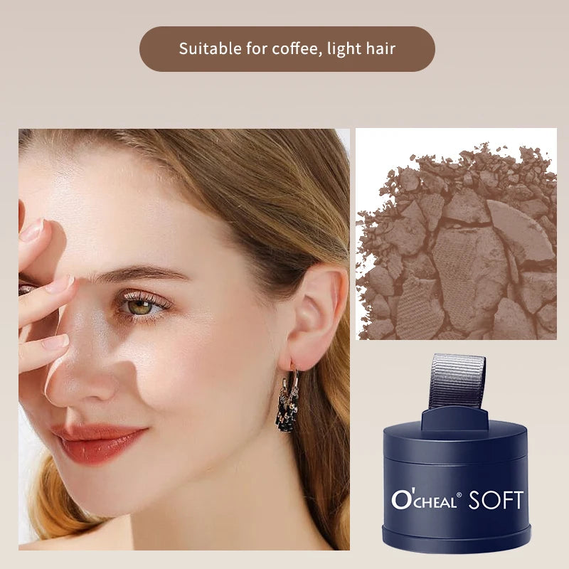 O'CHEAL Hairline Fluffy Powder Repair Volume Powder Shadow Shadow Powder Hair Concealer Coverage Fill Forehead Hairline Oasis Select 03 Light Coffee