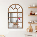 Wood and Acrylic Mirror Paste False Window Living Room Bedroom Study Decorative Wall Paste wall decor Oasis Select MZ420-B 42cm x 27cm