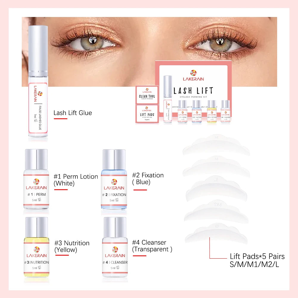 Lakerian Upgrade Version Lash Lift Kit Semi-Permanent Lifting Curling Eyelashes Lash Set Perm Eyelash Enhancer Makeup Tools Oasis Select