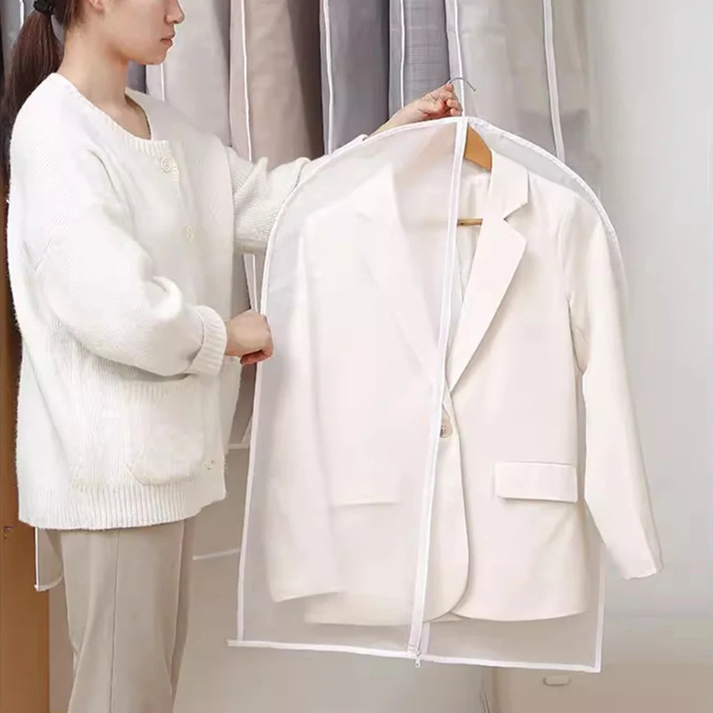 5-Pack Clear Hanging Garment Dust Covers – Waterproof Storage