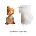 Mould Garden Decorative Plaster Ornament Mold Cartoon Mushroom Hat Duck Candle Irregular Display Stand Silicone Molds Hot Sale Oasis Select Small