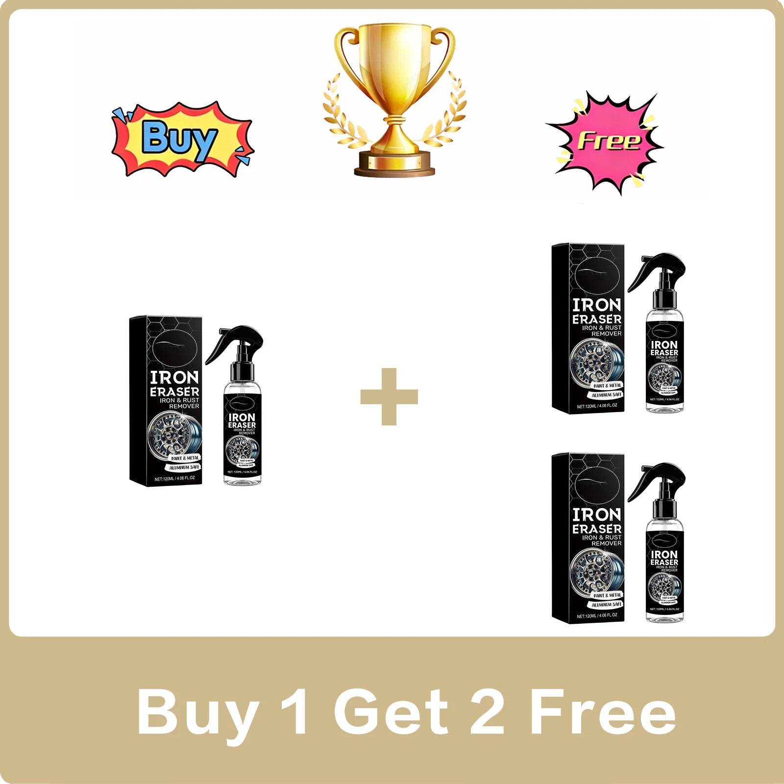 Car Rust Remover Spray Auto Wheel Oxide Stain Cleaner Paint Vehicle Surface Polishing Maintenance Cleaning Solution Care 120ml Oasis Select Buy 1 Get 2 Free