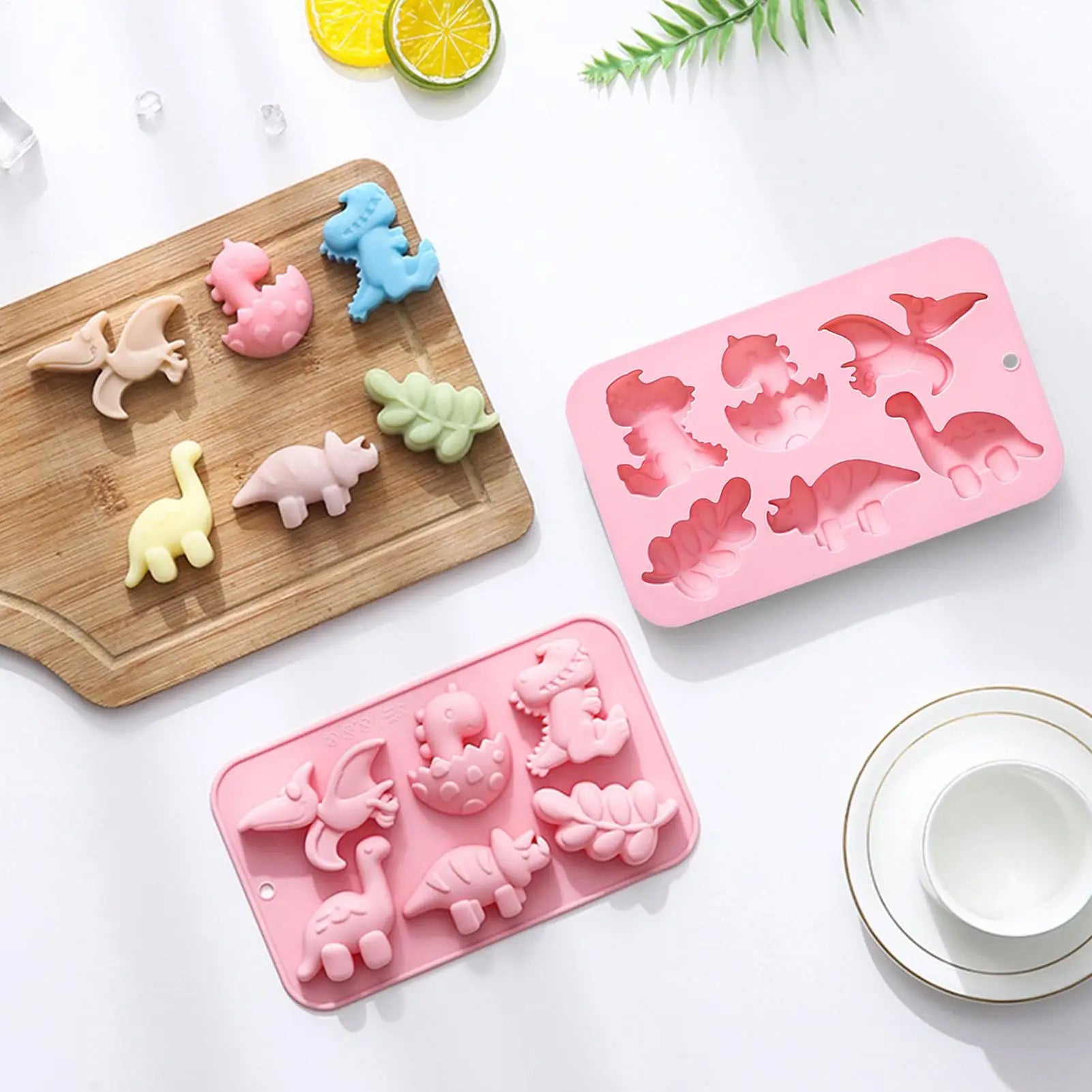 Dinosaur Jello Mold 6 Cavity Silicone Molds For DIY Cute Different Dinosaur Shapes Silicone Kawaii Animal Dino Mold For Kids Oasis Select