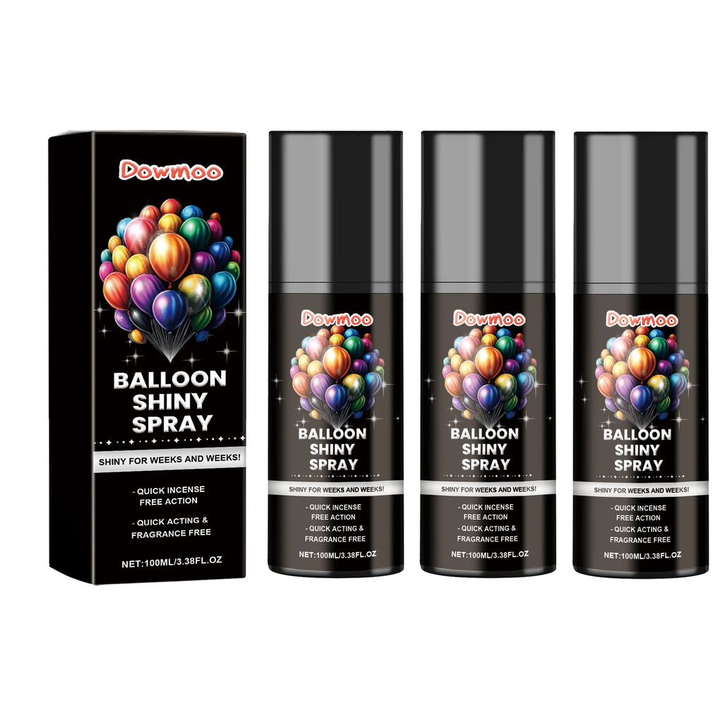 Balloon Shine Enhancer Spray Instant Gloss Polish Party Decoration Supplies Safe Formula Quick Dry For Birthday Wedding Events Oasis Select 3pcs