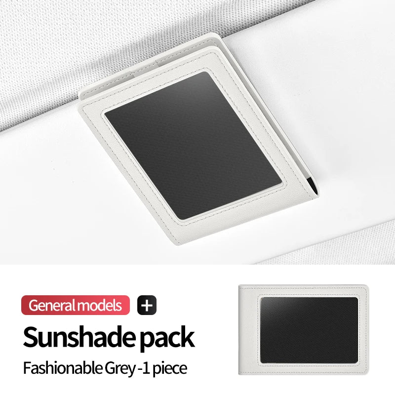 Car Sun Visor Card Holder – Leather Multi-Pocket Organizer