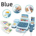 Simulation Shopping Cash House Toys Electronic Game Lighting and Sound Effects Supermarket Cashier Toys Toy for Kids Girl Gifts Oasis Select SKY BLUE