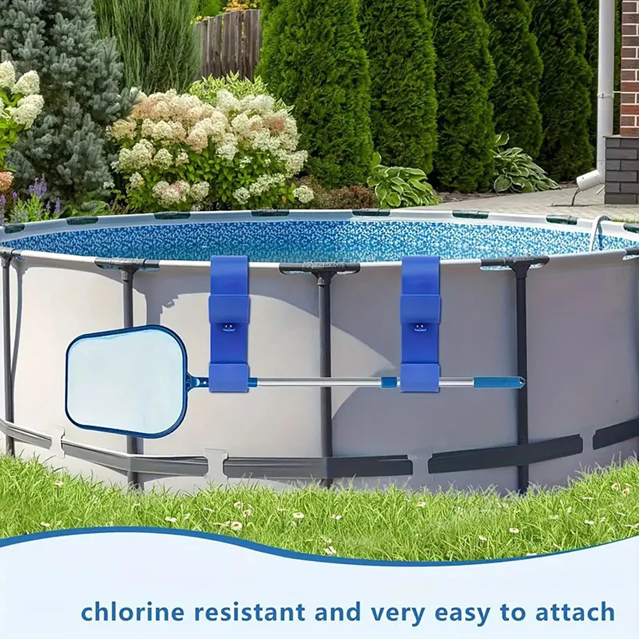 1pc/2pcs Pool Pole Storage Hook Adjustable Design Durable Hanger for Cleaning Tools Organization Oasis Select