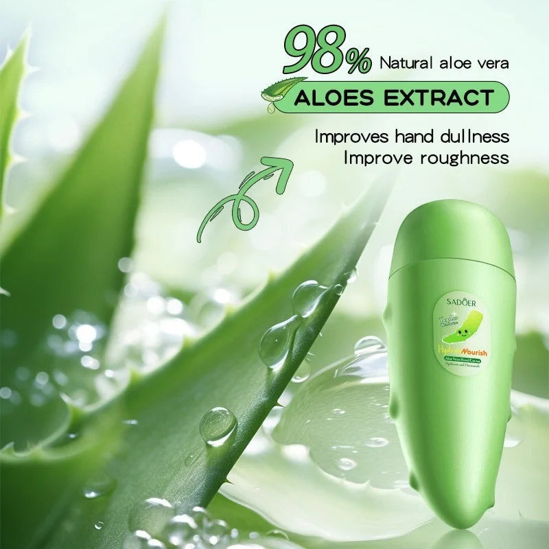 SADOER Aloe Vera Hand Cream 50g – Moisturizing & Non-Greasy Hand & Body Cream Oasis Select