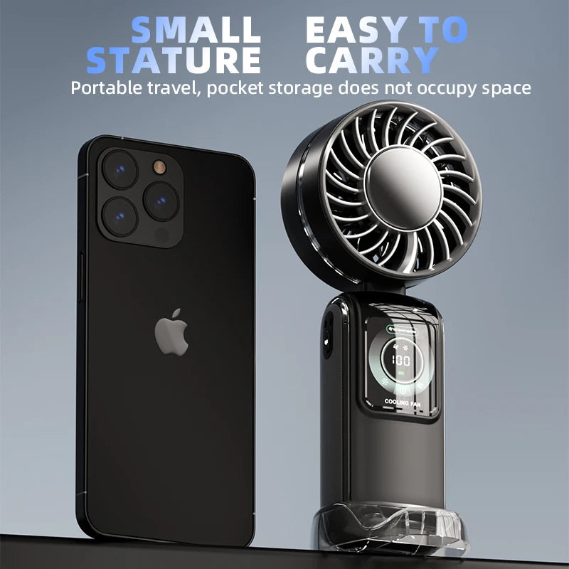 3600mAh Neck Fan with Ice Pack Cooling – Portable Folding