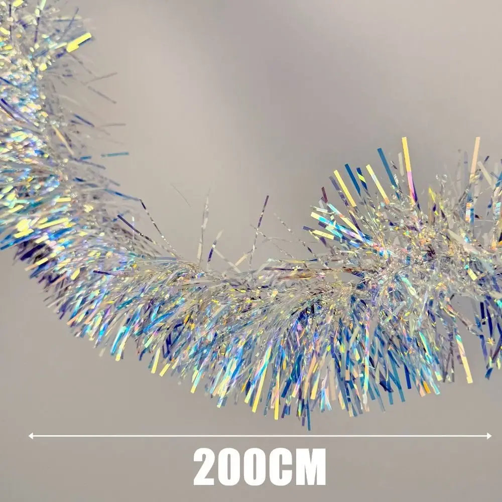 2M Colorful Tinsel Garland Strip – Christmas & Party Décor