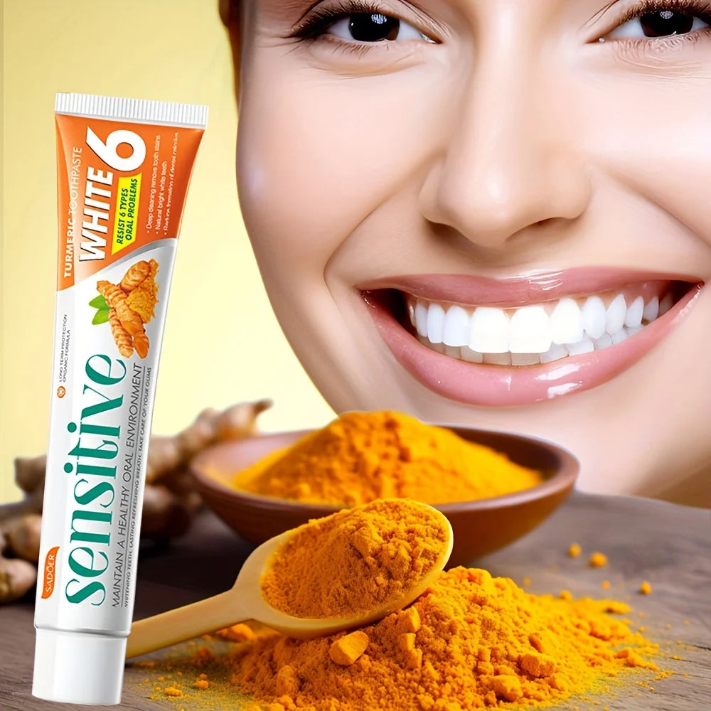 Turmeric Whitening Toothpaste – Deep Clean & Fresh Breath 100g Whitening Toothpaste Oasis Select