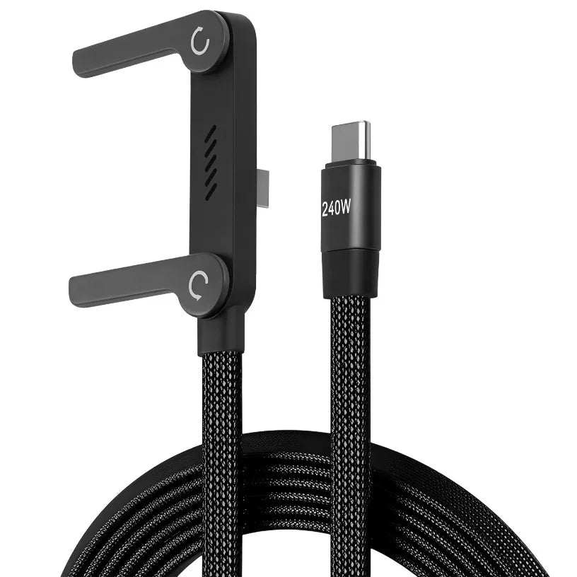 240W Fast Charging Foldable Bracket Data Cable PD Data Wire Foldable Phone Tablet Stand Type-C to Type-C /PD to Type-C Holder Oasis Select