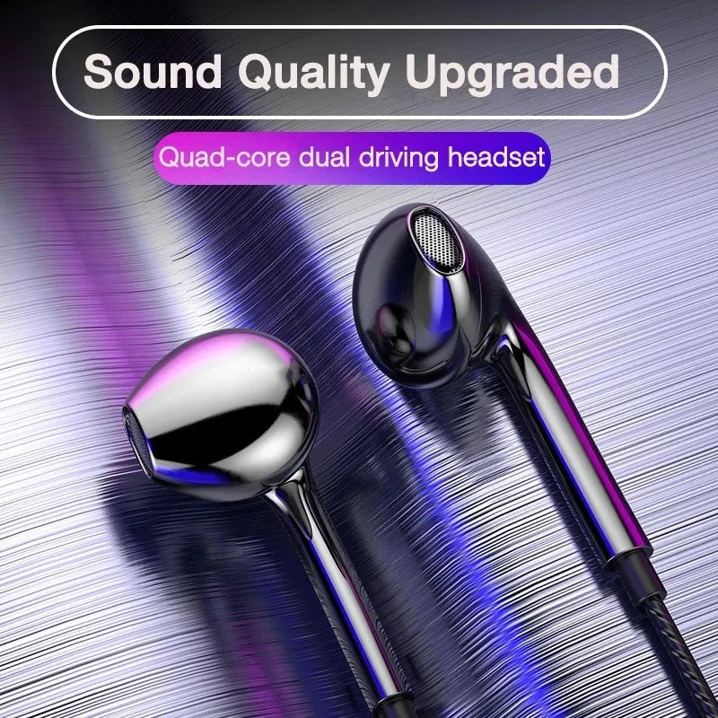 3.5mm Wired Headphones In Ear Headset Wired Earphones with Microphone Bass Stereo Earbuds Sports In-line Control For Phones Oasis Select