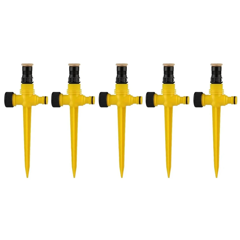 5/10PCS Household Sprinkler Automatic Irrigation Equipment Watering Sprinkler 360 Degree Rotation Corrosion Resistant For Garden Oasis Select Yellow spain