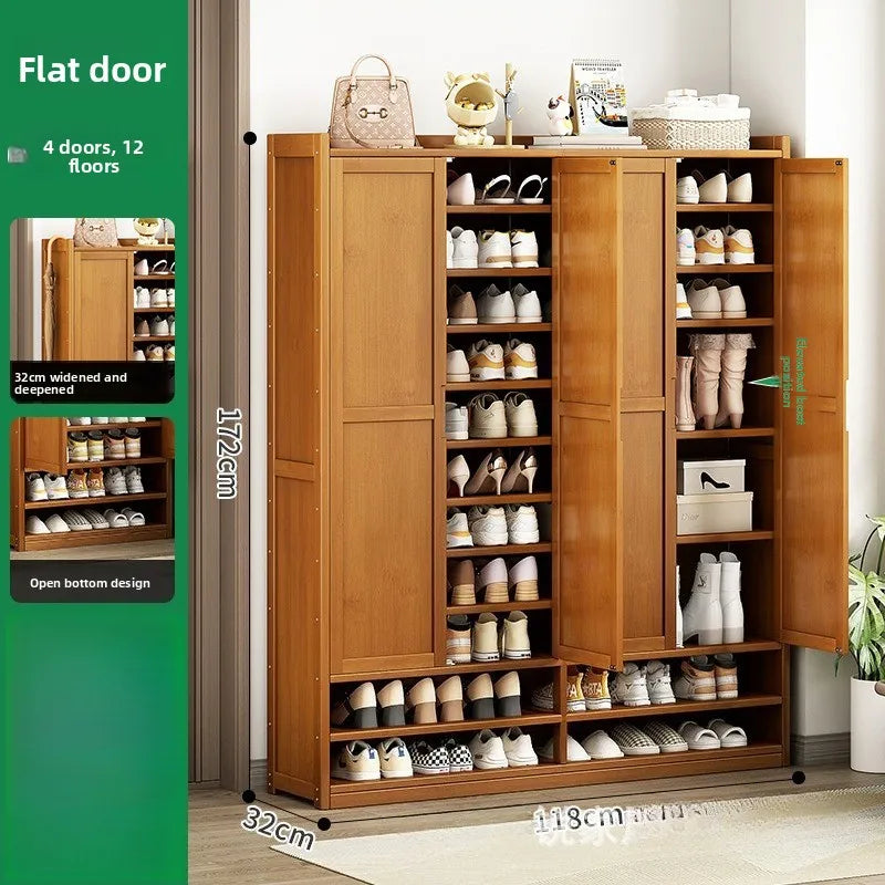 Durable Shoe Cabinet Nanzhu Rack At Entrance Home Storage Artifact