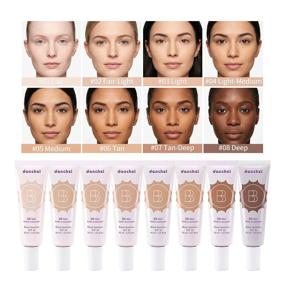 SPF30 BB Blur Tinted Moisturizer Medium Coverage Even Skin Tone Lightweight Sun Protection Face Makeup Oasis Select