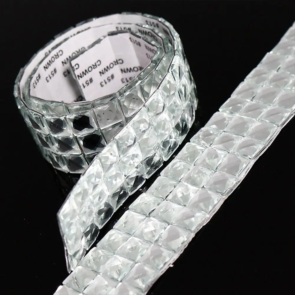 90cm Self-adhesive Crystal Diamond Glass Wall Sticker Mirror Mosaic Tiles Ball Party Home Decoration Oasis Select