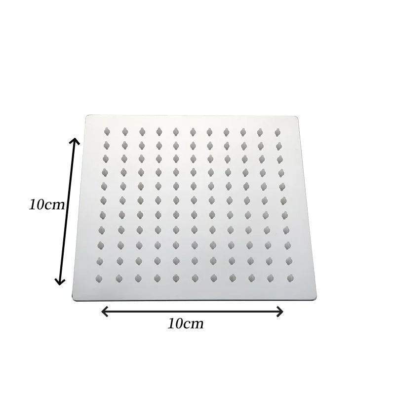 Stainless Steel Square Shower Head High Pressure Water Saving Sprayer Rainfall Waterfall Nozzle For Bathroom Accessories Oasis Select
