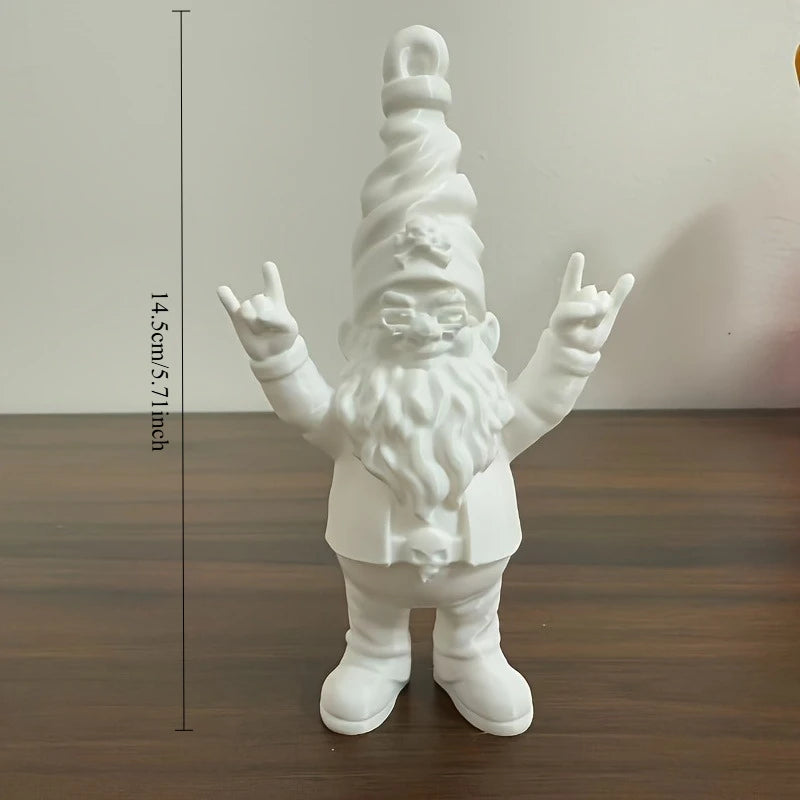 Rock Dwarf Garden Elf Desktop Ornaments Decoration Whimsical Gnome Statue with Rock Gesture Gothic Decor for Yard Patio and Home Oasis Select Rock Dwarf 3