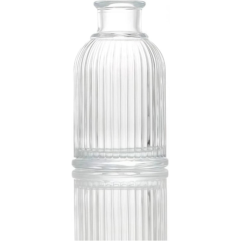 2/4/6 PCS Clear Glass Mini Bottles – Reed Diffuser & Bud Vase Set for Wedding Centerpieces, DIY Fragrance & Florist Decor Oasis Select