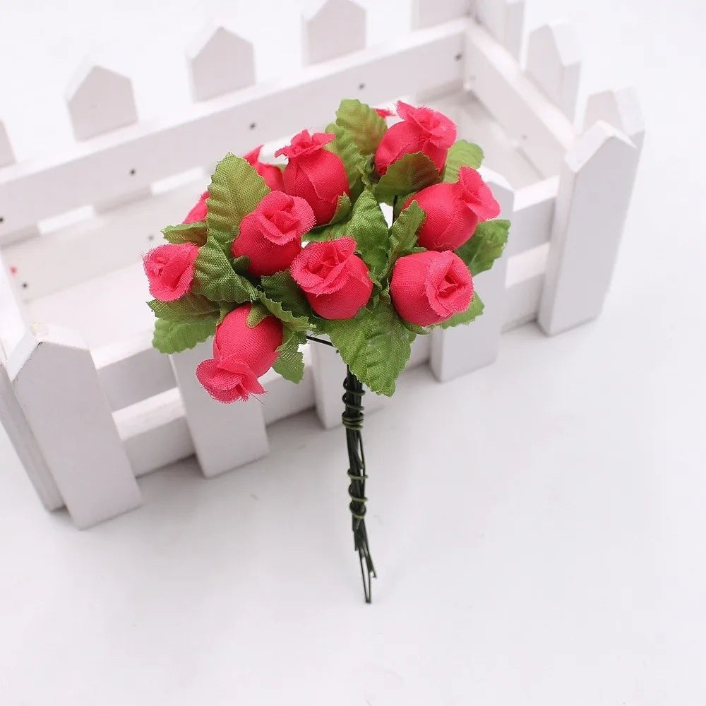 12-Head Silk Rose Artificial Bouquet | DIY Floral Decor