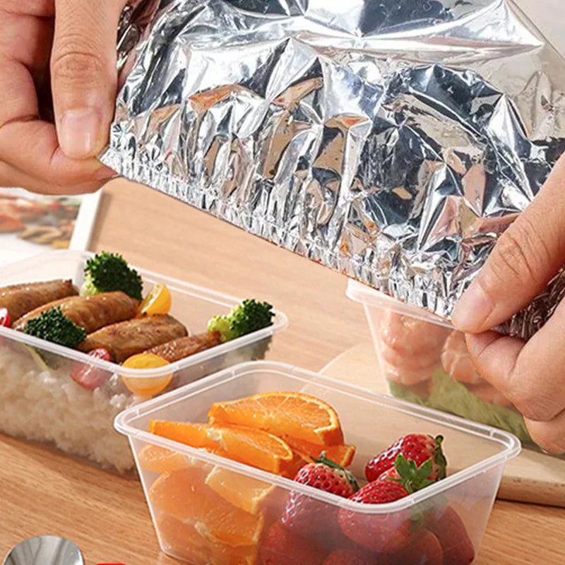 Reusable Aluminum Foil Food Covers – Heat Retention Lids 10/50Pc