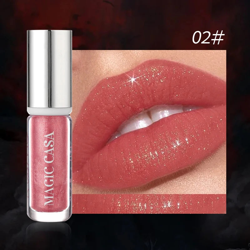 Diamond Pearlescent Shimmer Lip Gloss – Long-Lasting & Waterproof