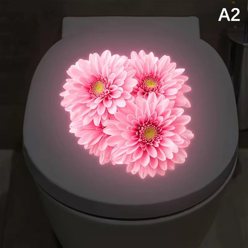 SU Glow in the Dark Toilet Sticker Cute Rabbit Carrot Toilet Adhesive Removable Toilet Sticker Wall Sticker Home Bathroom Decor Oasis Select A2