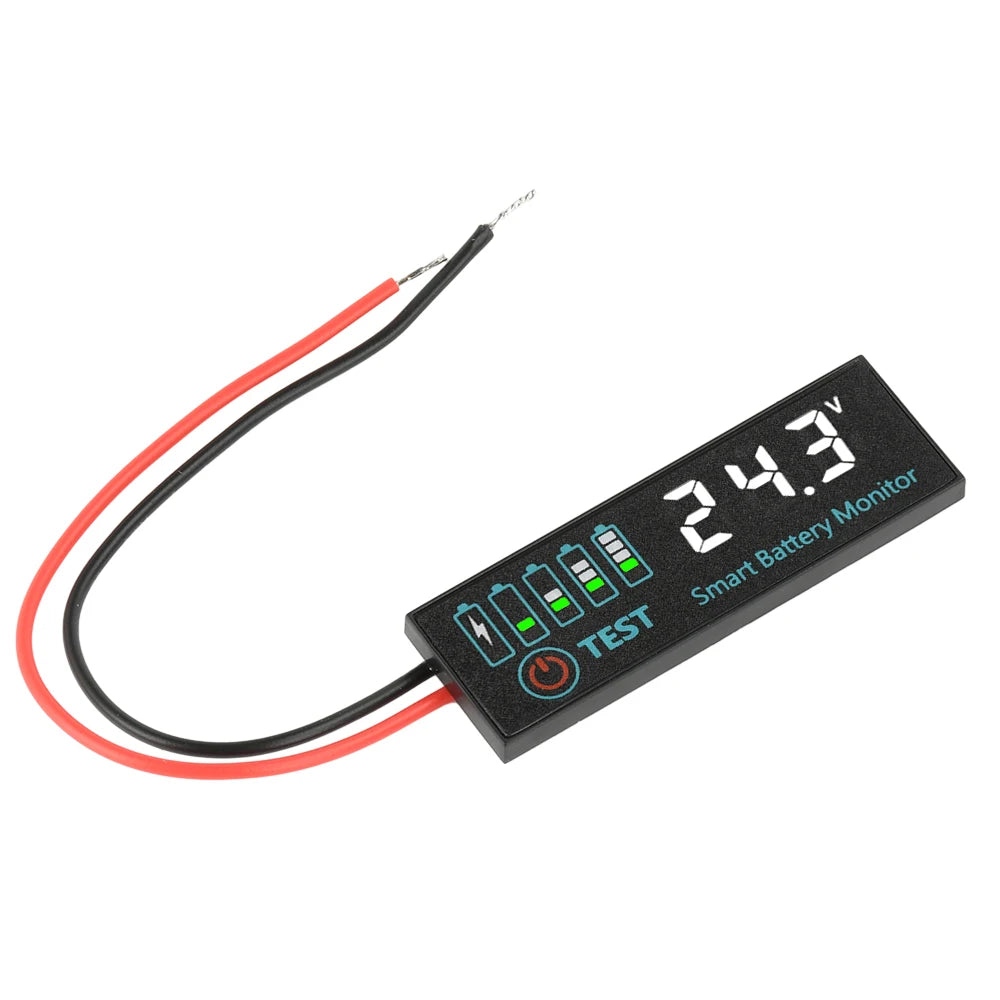 DC 7-55V Battery Charge Indicator Digital Voltmeter Voltage Tester Electric Vehicles Lithium Battery Capacity Power Indicators Oasis Select White light 1
