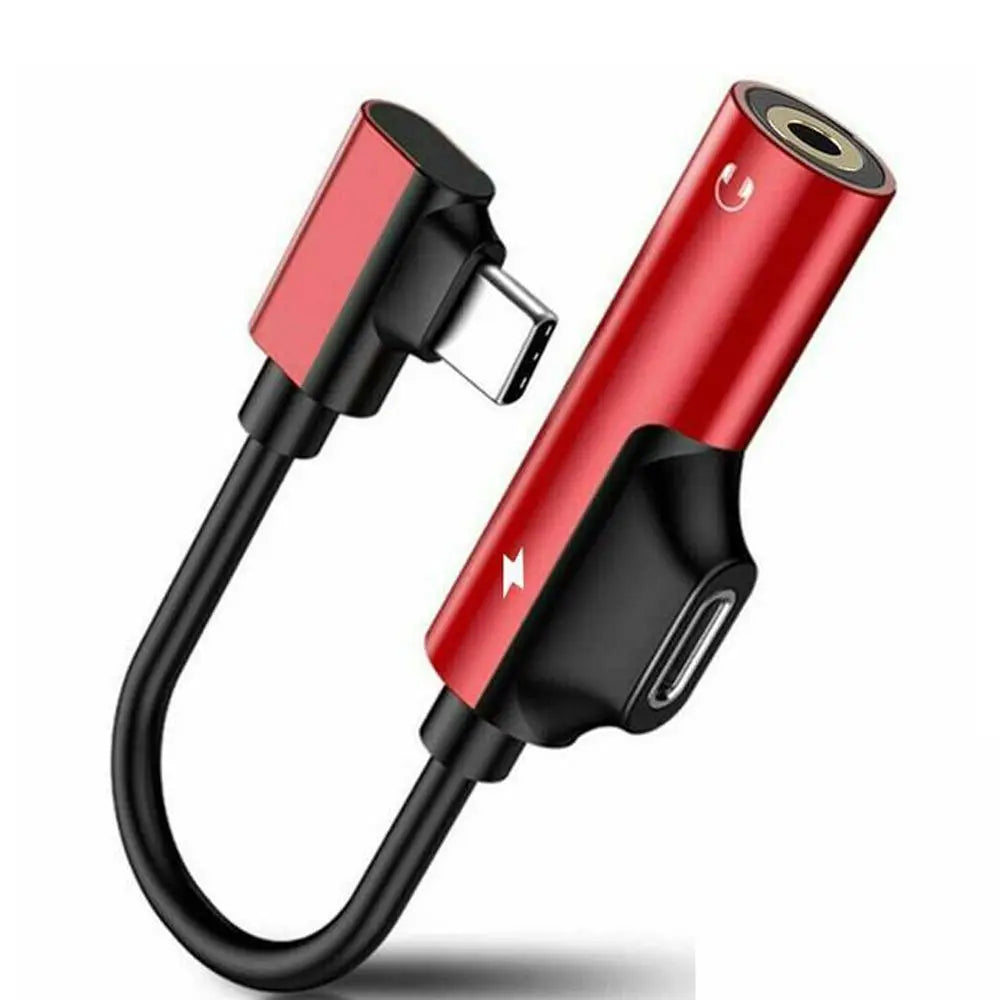 Cables Type C Adapter Usb-C Headphone Adapter Audio Cable Audio Adapter Type C Audio Splitter Type C To 3.5mm Jack Aux Cable Oasis Select red