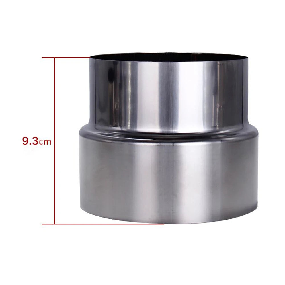 Stainless Steel Flue Exhaust Pipe Reducing Joint Chimney Adaptor Stove Pipe Universal Household Ventilation Multiple Sizes Oasis Select 100mm 90mm