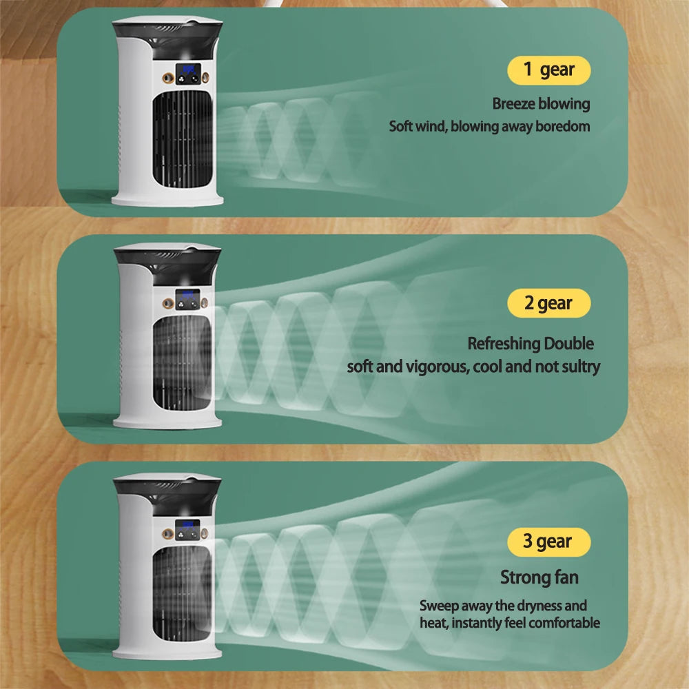 USB Mini Air Cooler Fan | Misting, Humidifier & Night Light Portable Misting Fan Oasis Select