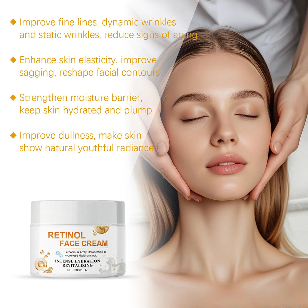 Retinol Face Cream Enhance Skin Firmness Deeply Hydrate Brighten Tone Repair Damaged Skin Barrier Hyaluronic Acid Facial Creams Oasis Select
