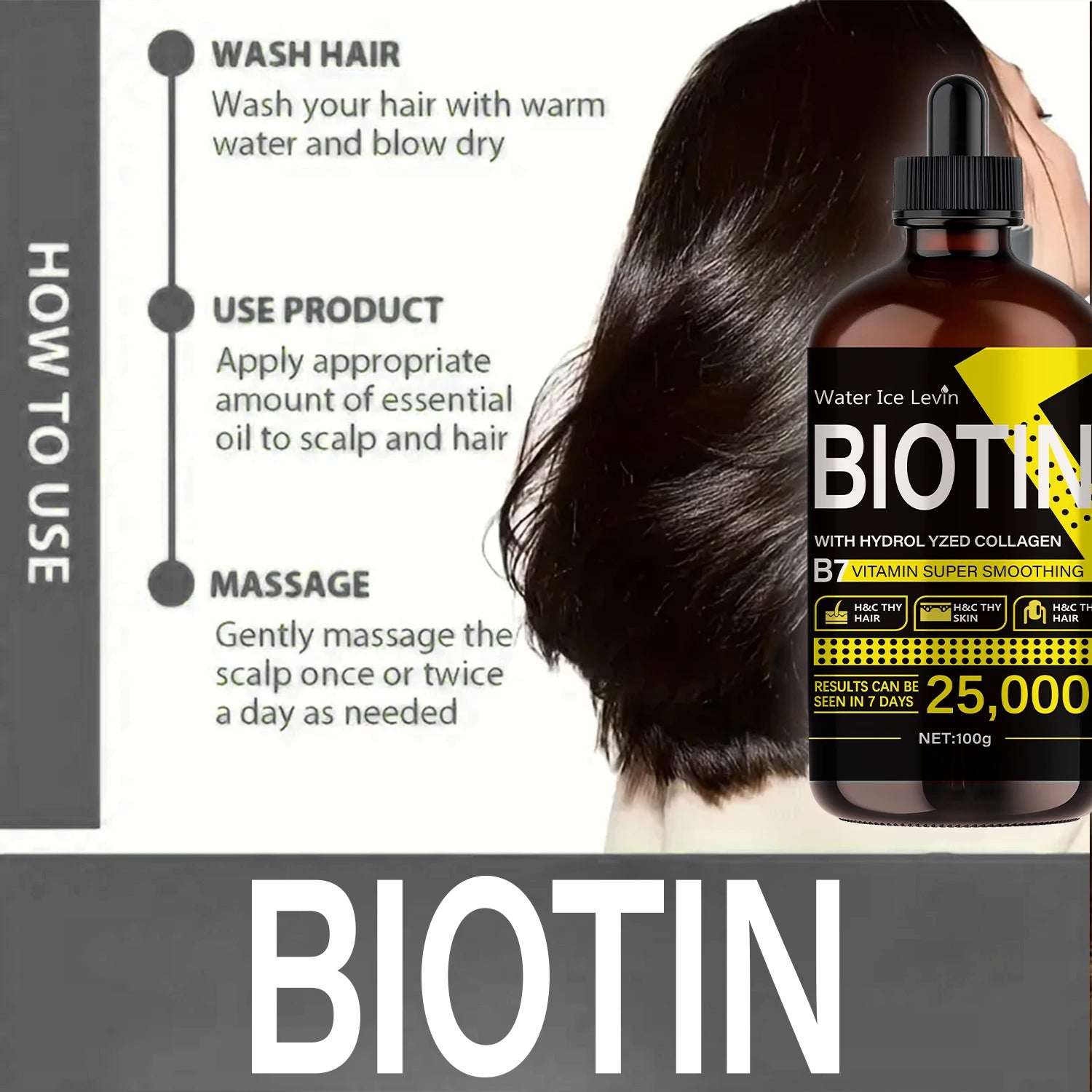 Biotin Hair Oil – Liquid Vitamins for Shine & Hair Care Biotin Hair Oil Oasis Select