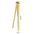 Food Tongs Portable Barbecue Stainless Steel Kitchen Steak Salad Clamp Serving Buffet Clip Cooking BBQ Tweezer Gadgets for Home Oasis Select Golden-30.5CM