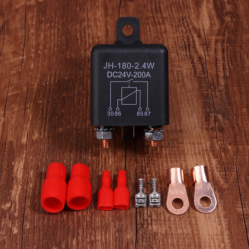 Car Battery Separator Coupler Power Switches 4Pin Dual Battery Isolator Relay 120A 200A 12V 24V Battery Circuit Cutter Oasis Select