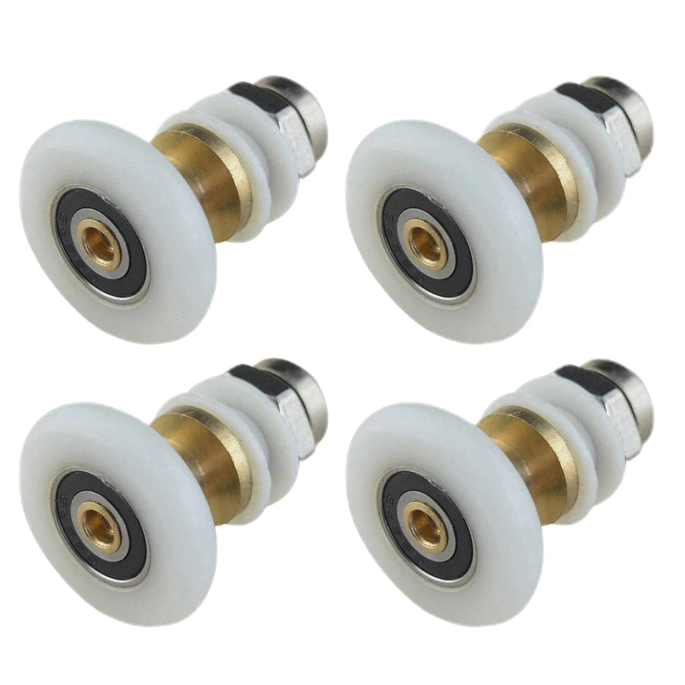 4-PCS Shower Room Pulley Bathroom Glass Sliding Door Pulley Eccentric Wheel For Upgrade Repair Shower Door System Oasis Select